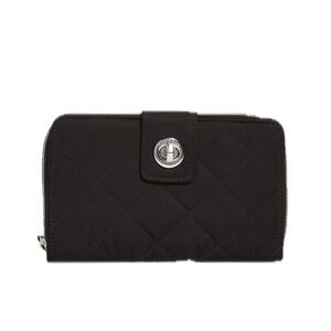 Women’s Vera Bradley Black Performance Twill RFID Turnlock Wallet - NWOT